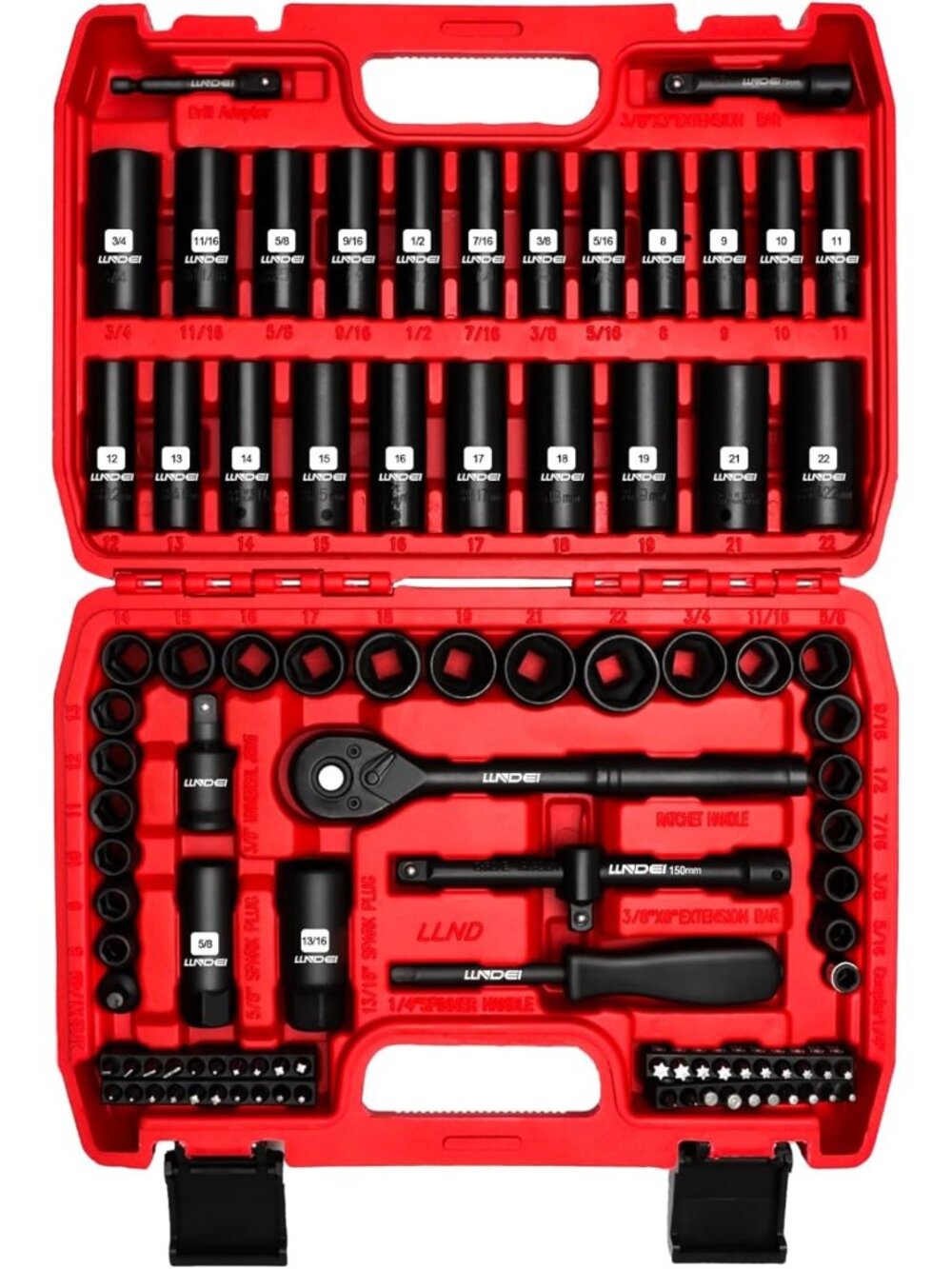 95-Piece 3/8" Drive Impact Socket Set | SAE & Metric | Durable & Versatile Tools